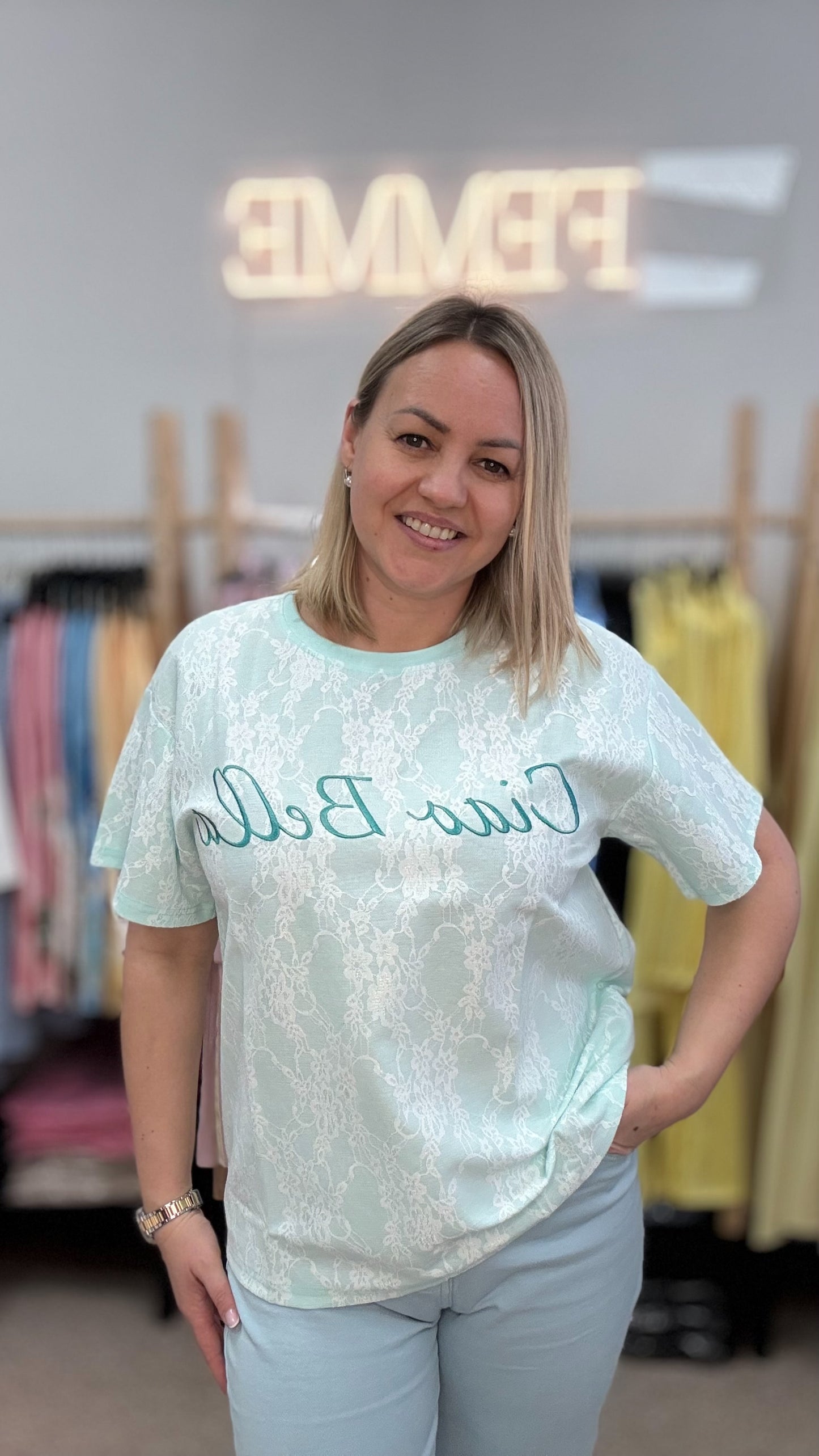 Ciao bella T krekls mint tonī