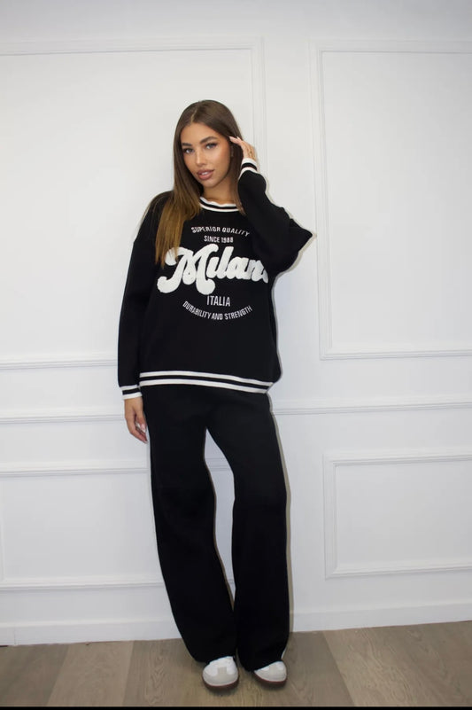 Milano kostīms melnā krāsā