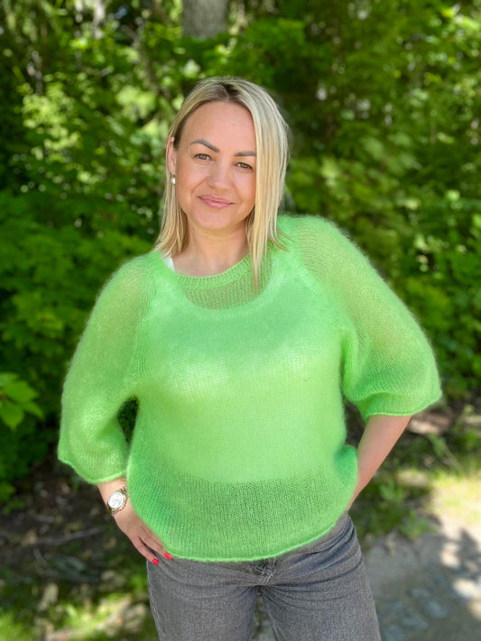 Zaļš mohēras džemperis