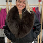Faux Leather jacket black color
