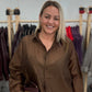 Silk blouse brown color