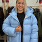 Winter down jacket blu color