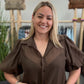 Tencel blouse brown color