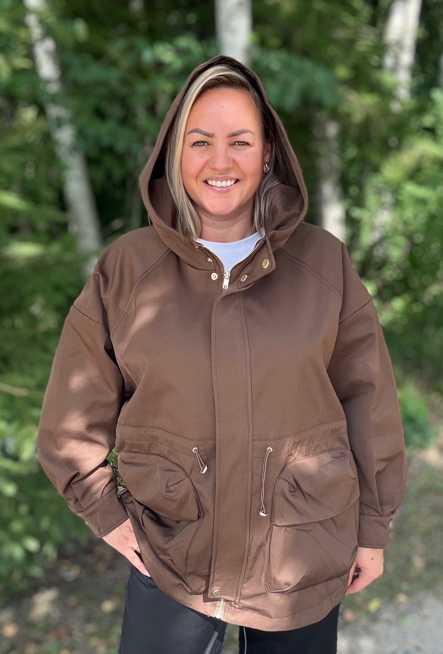 Jacket in brown tone