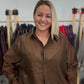 Silk blouse brown color