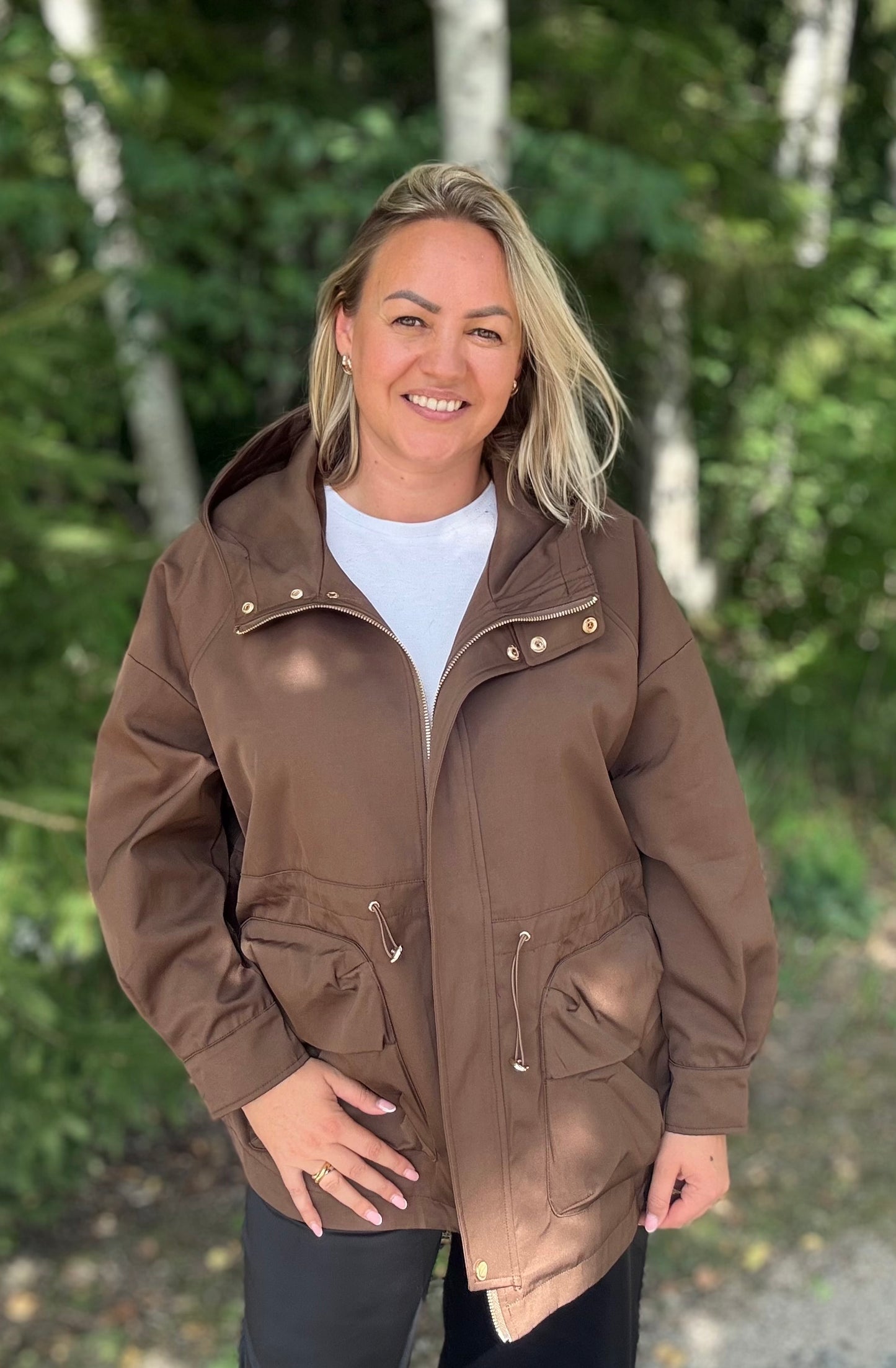 Jacket in brown tone
