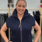 Blue Knitted Zip-Up Vest