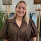Tencel blouse brown color