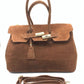 Brown suede bag