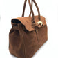 Brown suede bag