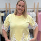 Yellow T-shirt with lace
