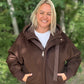 Brown color hooded jacket