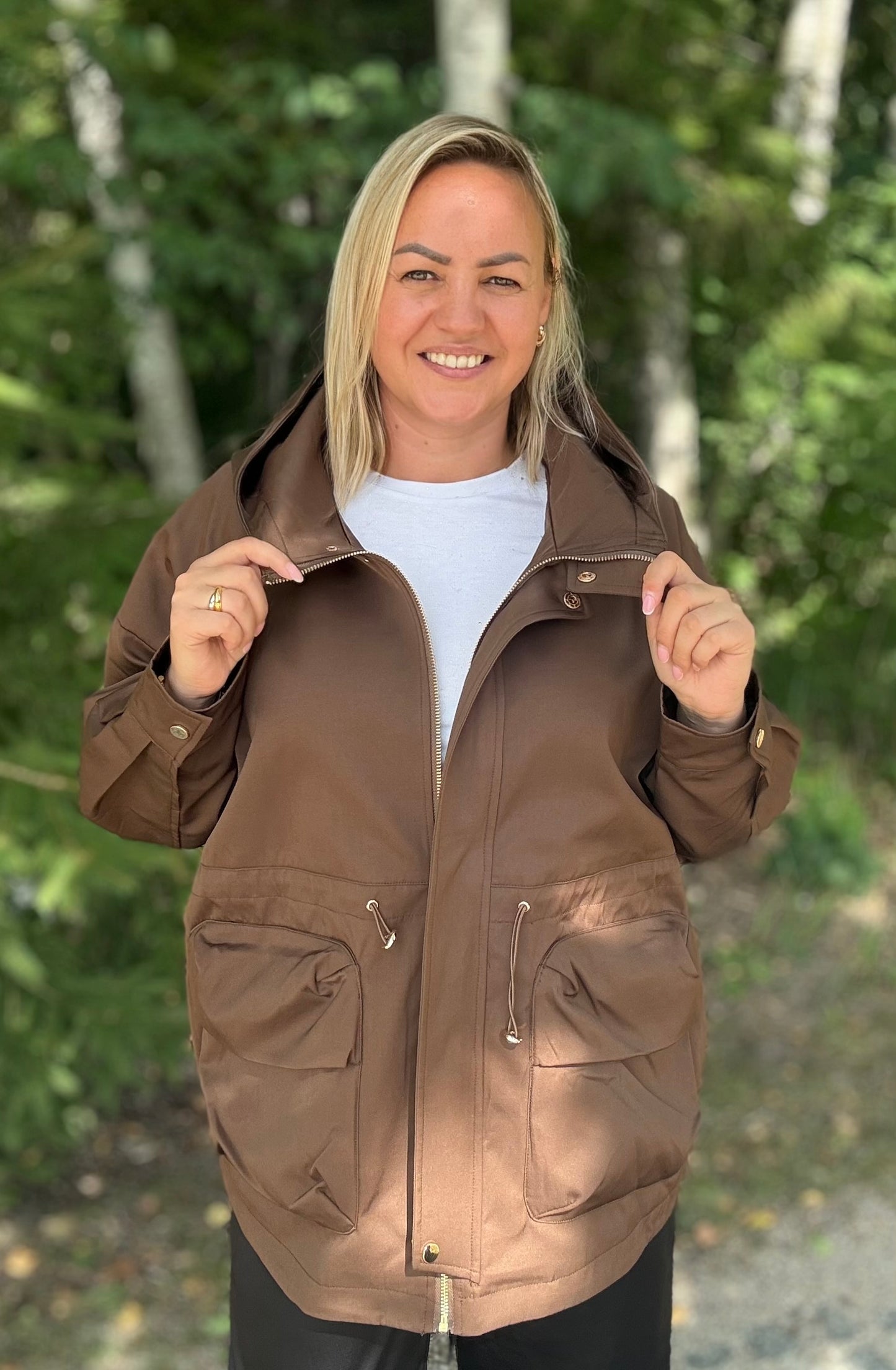 Jacket in brown tone