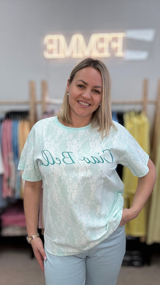 Ciao bella T krekls mint tonī 