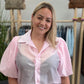Tencel blouse pink color