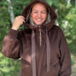 Brown color hooded jacket