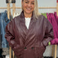 Faux leather jacket