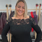 Lace top black color