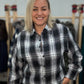 Checkered shirt with crystals black color