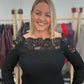 Lace top black color