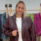 Faux leather jacket