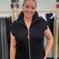 Black Knitted Zip-Up Vest
