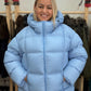 Winter down jacket blu color